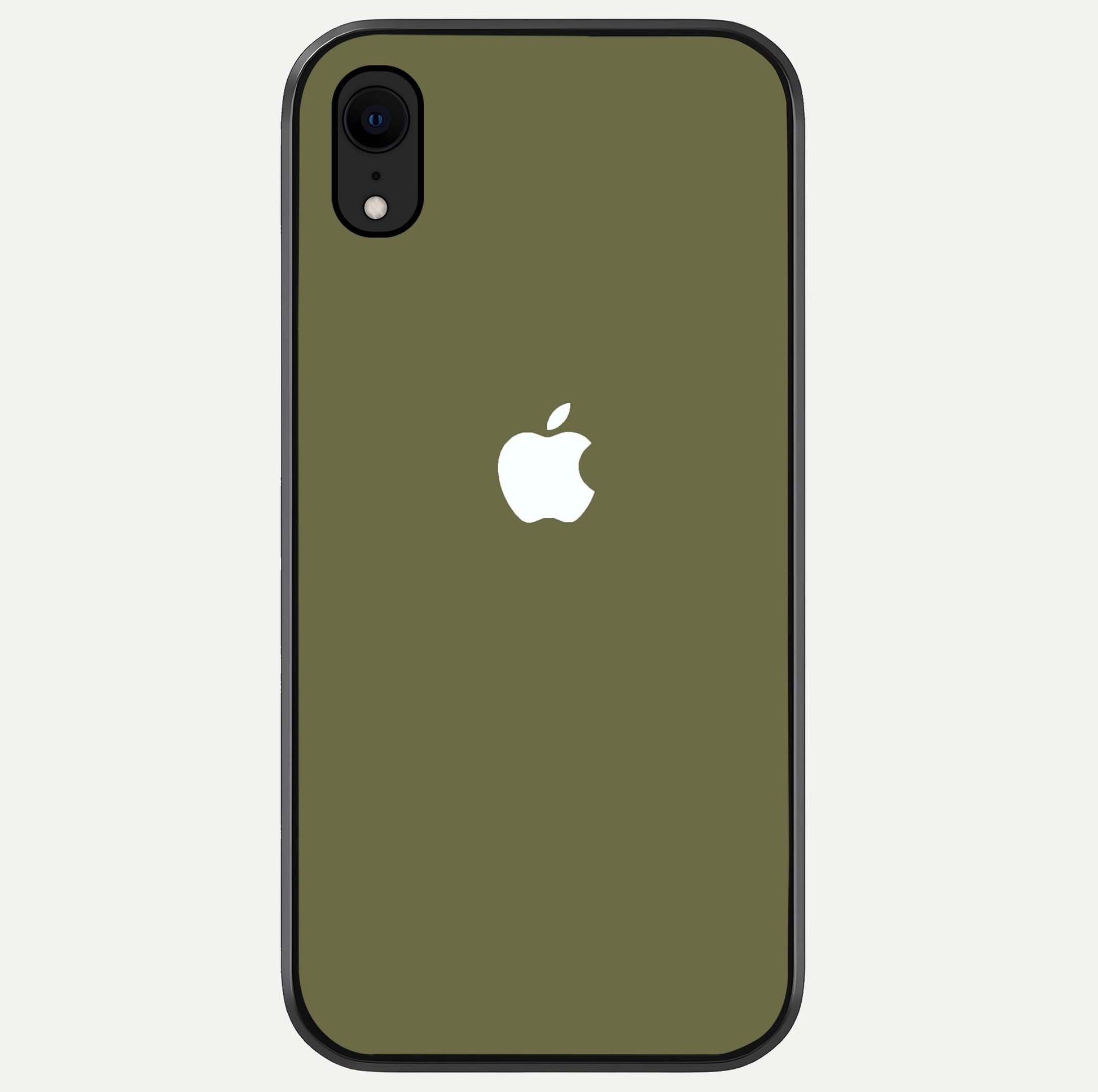 Olive Matte Essence Glass Case For iPhone Xr by Custom World
