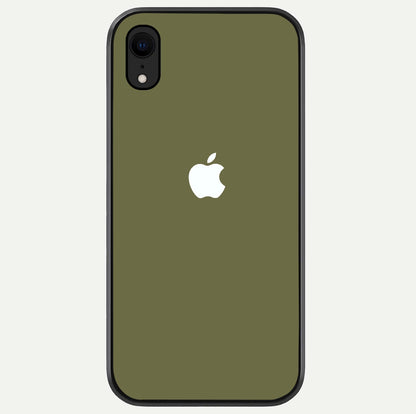 Olive Matte Essence Glass Case For iPhone Xr by Custom World