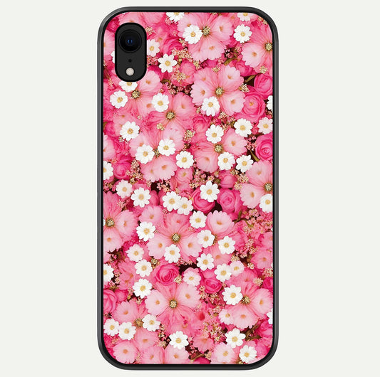 Pink Daisy Bliss Glass Case For iPhone Xr by Custom World