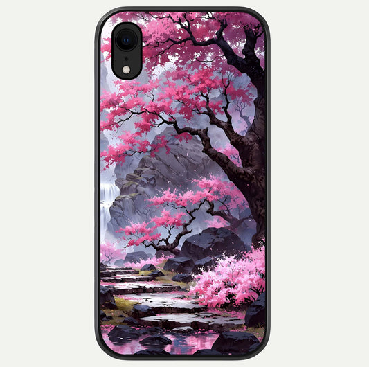 Pinkish Scenery Glass Case For iPhone Xr by Custom World
