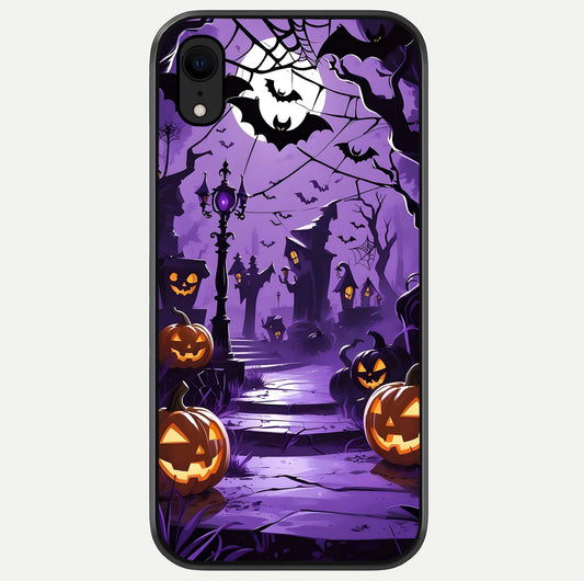 Pumpkin Patch Halloween Glass Case For iPhone Xr by Custom World