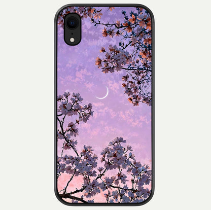 Purple Serenity Moon Glass Case For iPhone Xr by Custom World