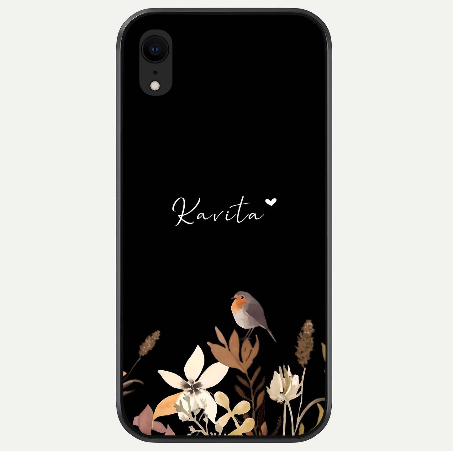 Quiet Garden Tune Custom Name Glass Case For iPhone Xr by Custom World