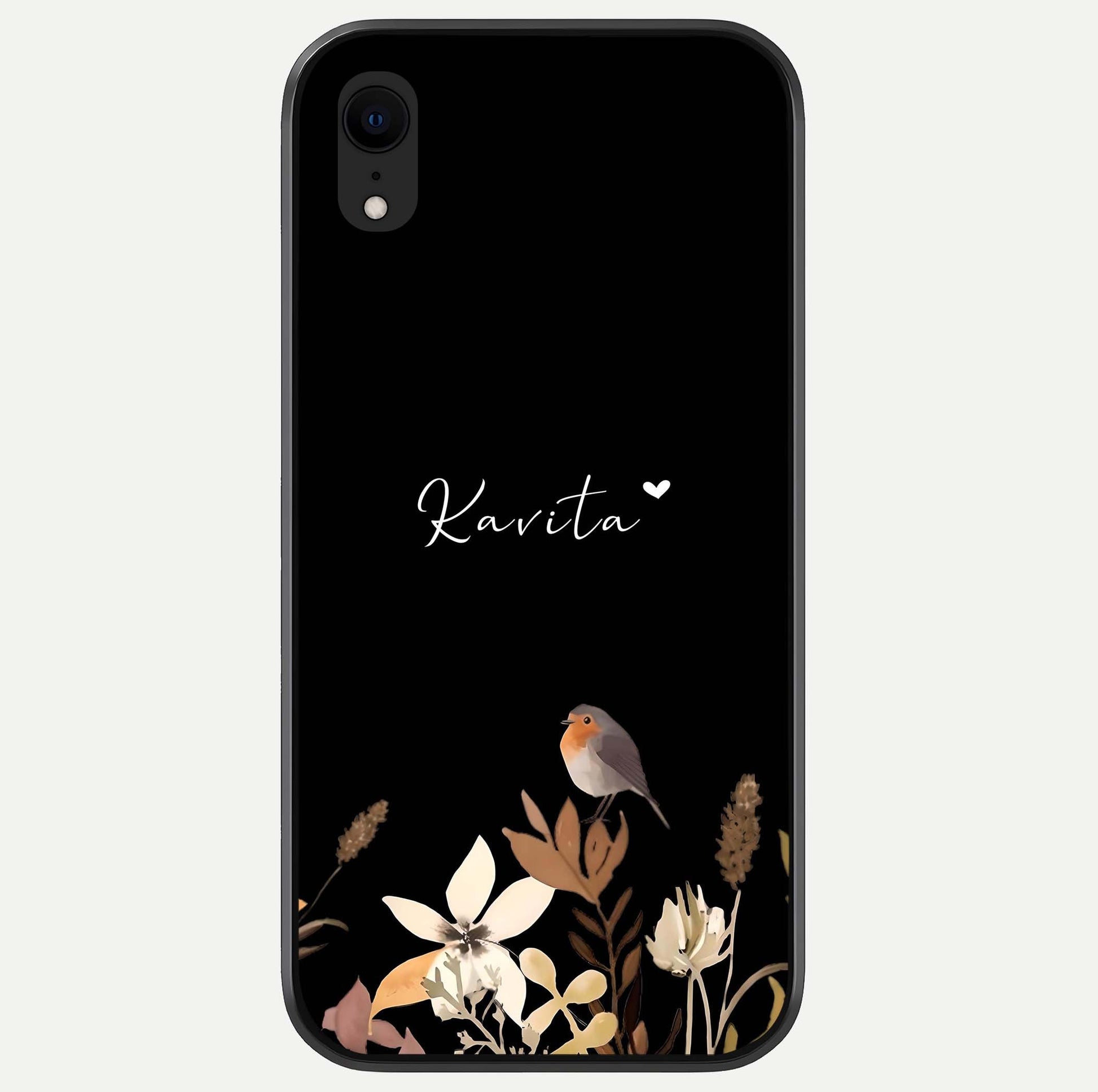 Quiet Garden Tune Custom Name Glass Case For iPhone Xr by Custom World
