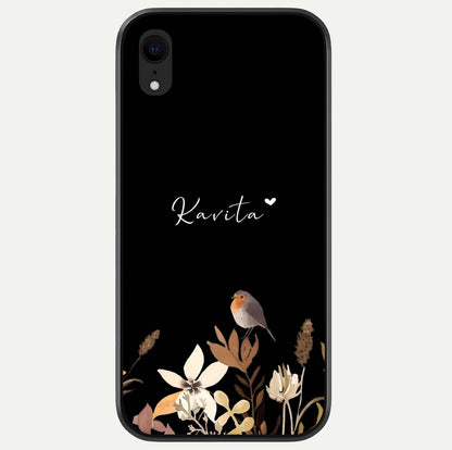 Quiet Garden Tune Custom Name Glass Case For iPhone Xr by Custom World