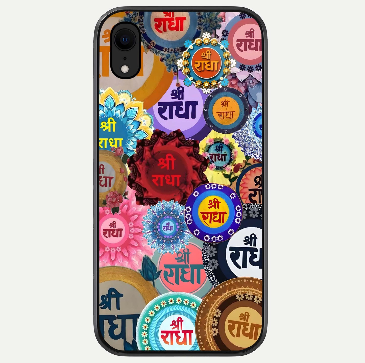 Radha Divine Bloom Glass Case For iPhone Xr by Custom World