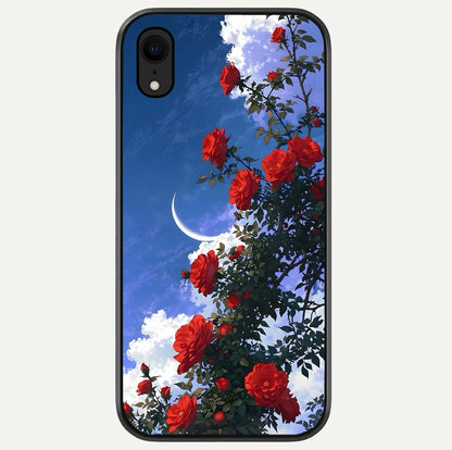 Rose Drift Flowers Glass Case For iPhone Xr by Custom World