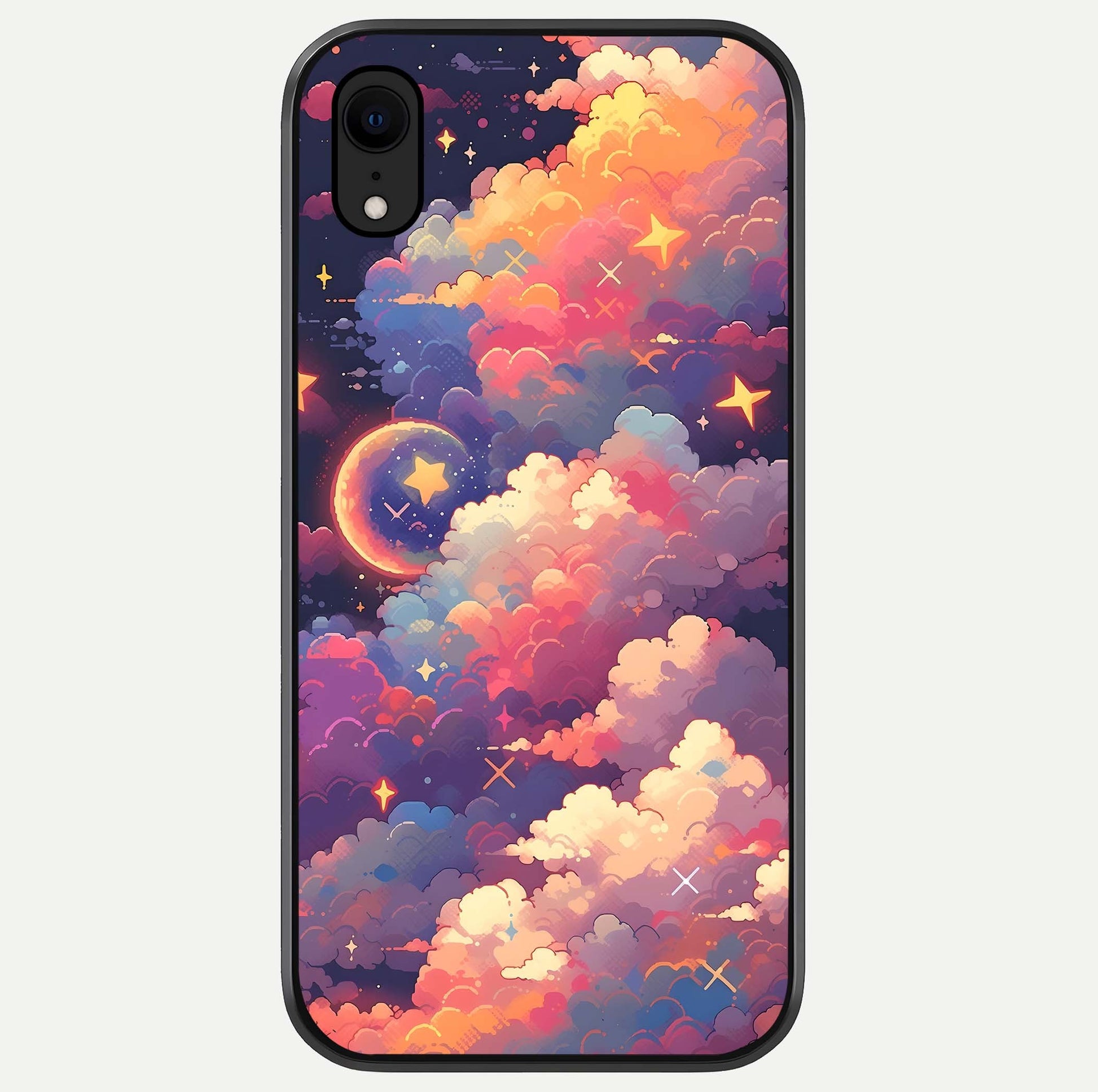 Starlit Dream Clouds Glass Case For iPhone Xr by Custom World