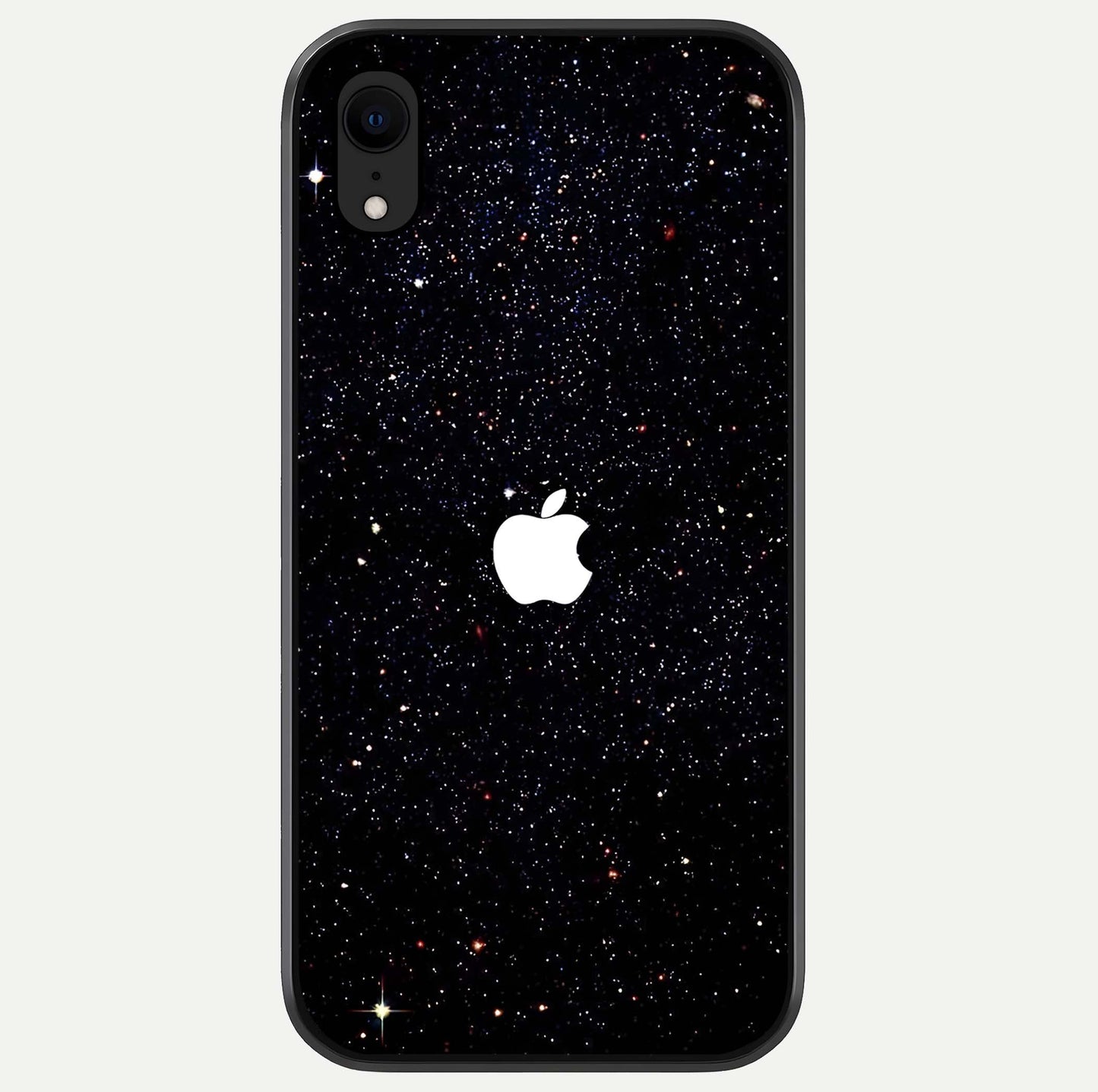 Starry Apple Galaxy Glass Case For iPhone Xr by Custom World