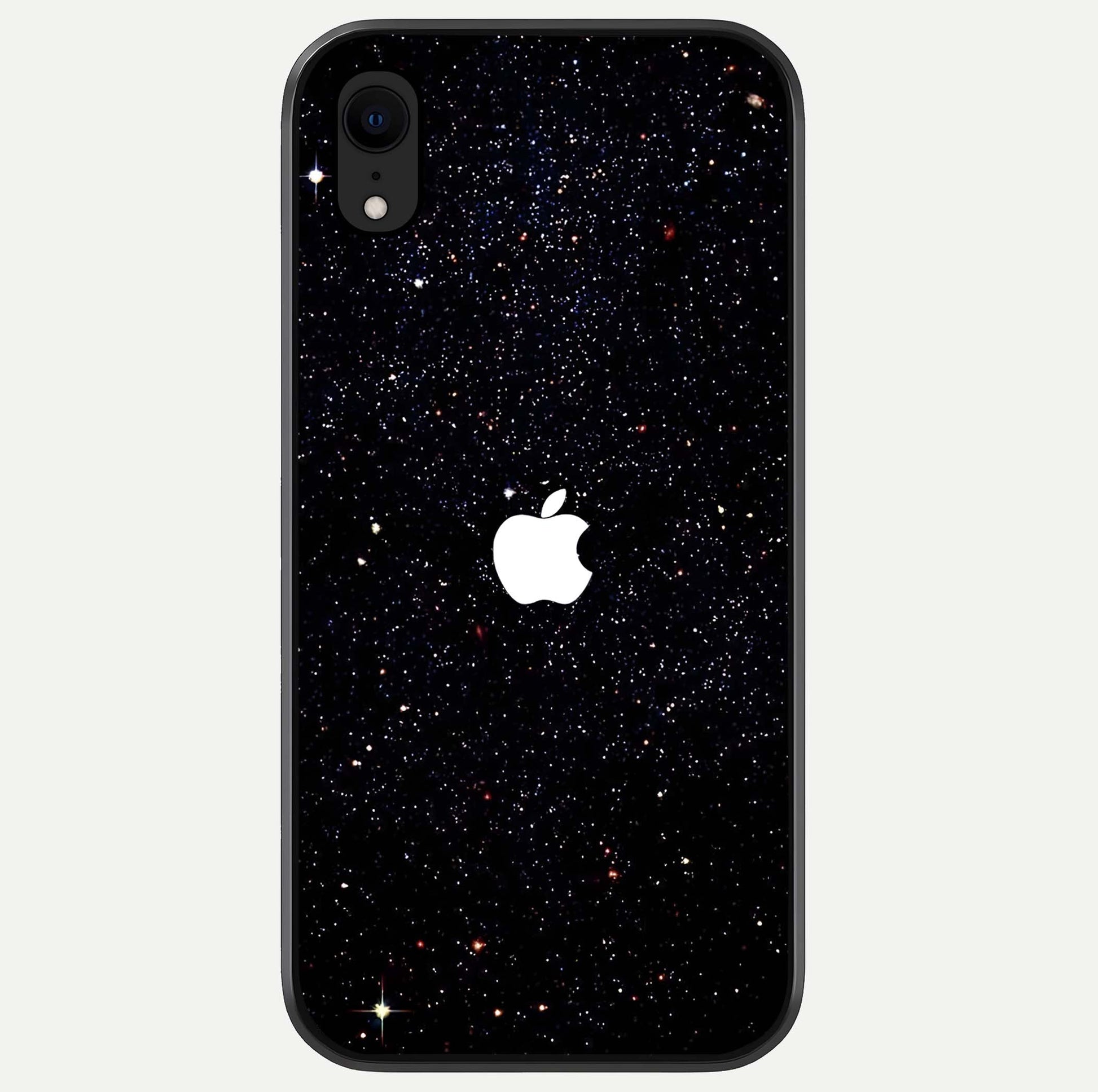 Starry Apple Galaxy Glass Case For iPhone Xr by Custom World