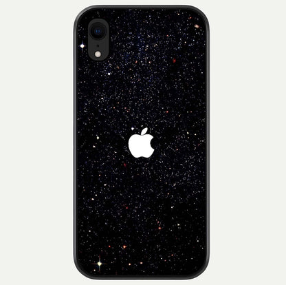 Starry Apple Galaxy Glass Case For iPhone Xr by Custom World