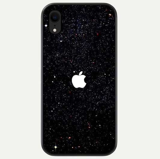 Starry Apple Galaxy Glass Case For iPhone Xr by Custom World
