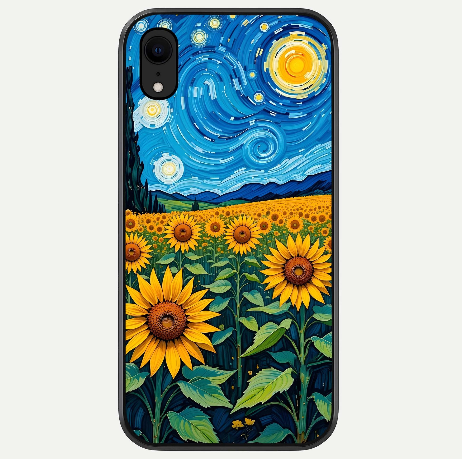 Starry Sunflower Dreams Glass Case For iPhone Xr by Custom World