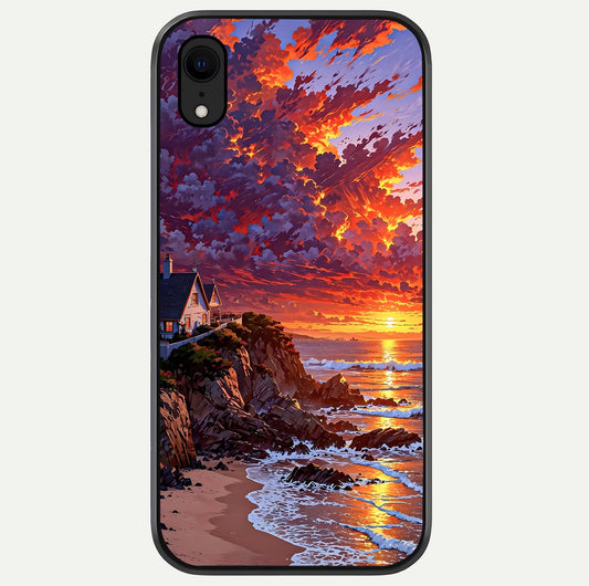 Sunset House By Sea Glass Case For iPhone Xr by Custom World