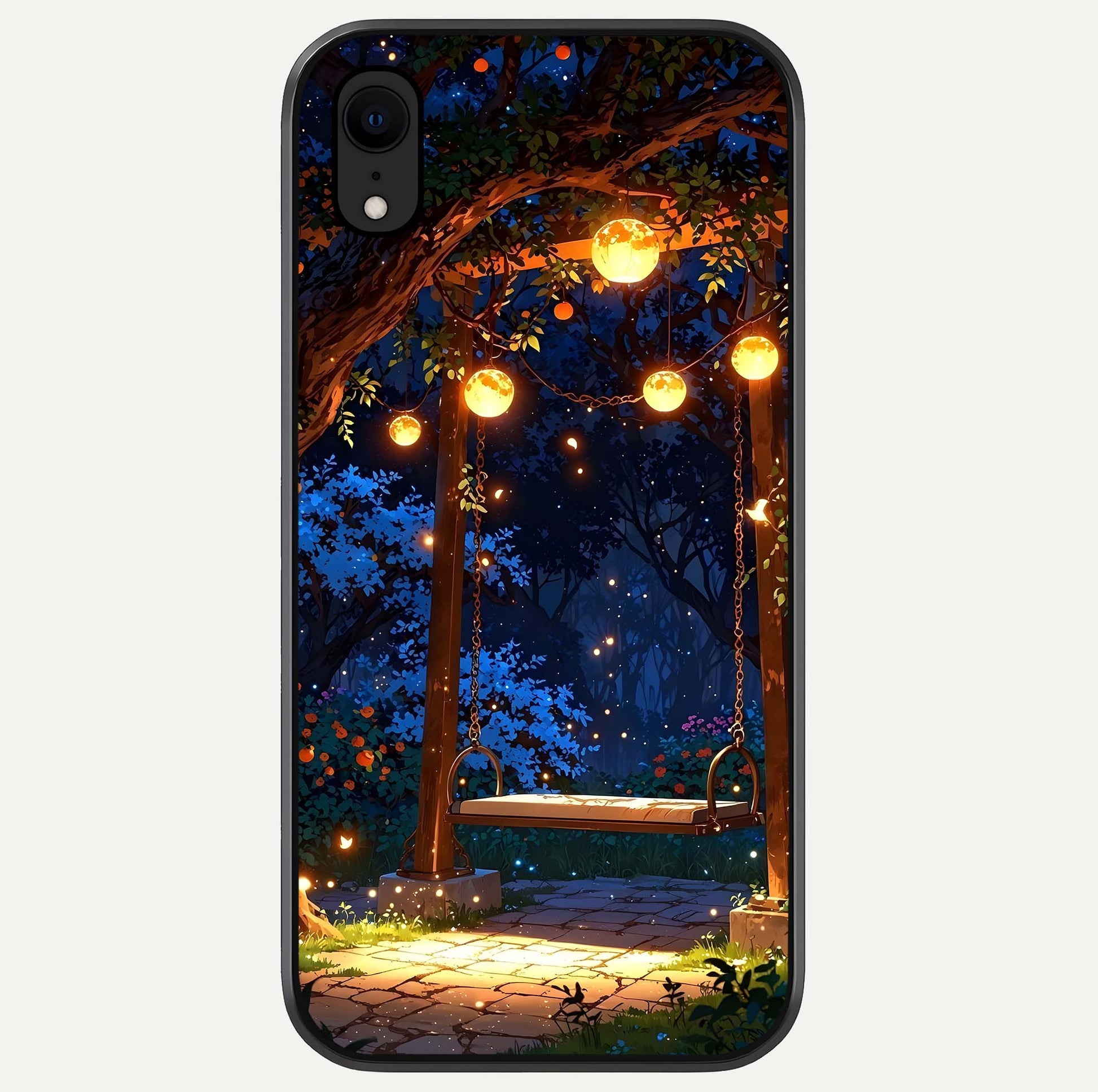 Twilight Garden Swing Glass Case For iPhone Xr by Custom World