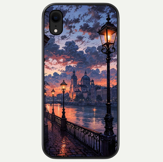 Twilight River Lights Glass Case For iPhone Xr by Custom World