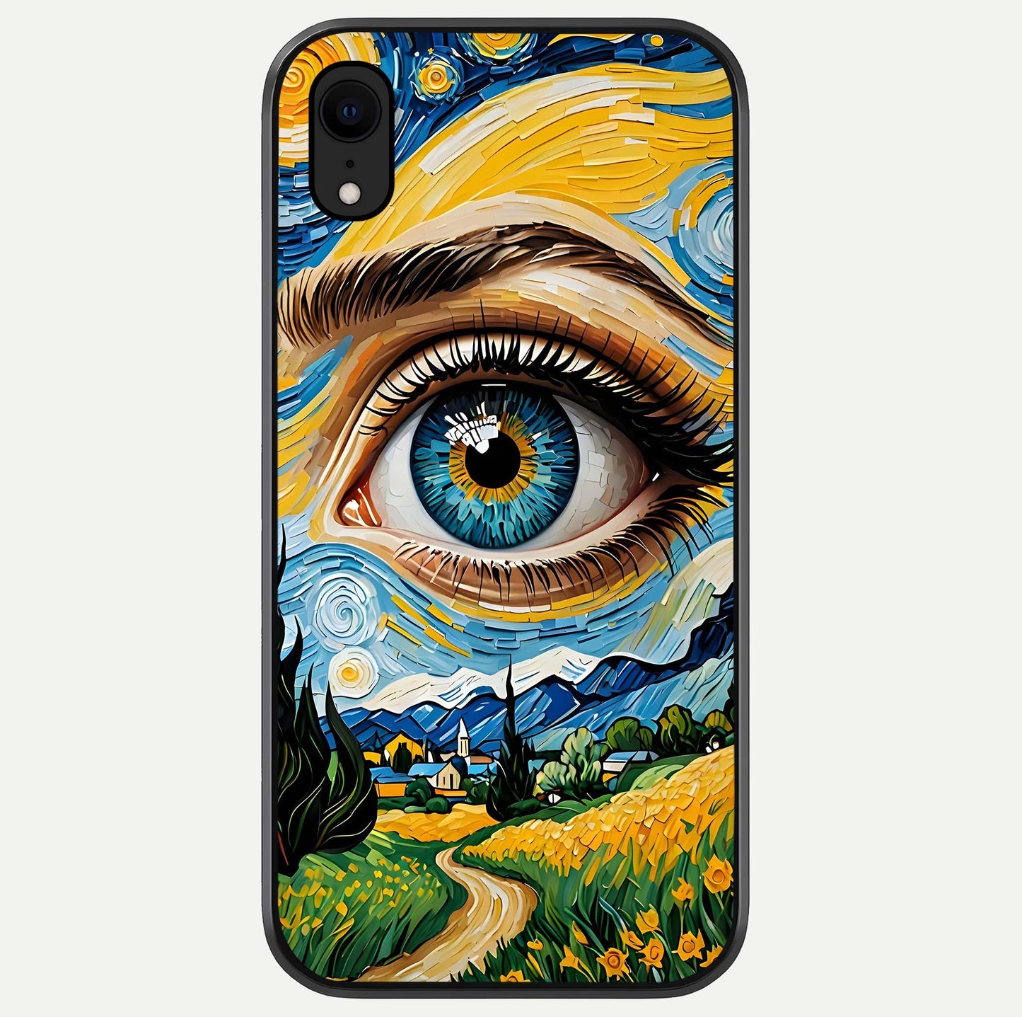 Van Gogh Eye Glass Case For iPhone 16 Pro by Custom World