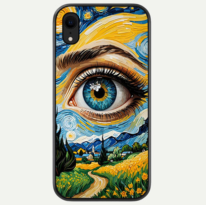 Van Gogh Eye Glass Case For iPhone 16 Pro by Custom World