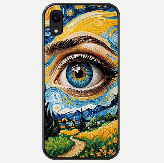 Van Gogh Eye Glass Case For iPhone 16 Pro by Custom World