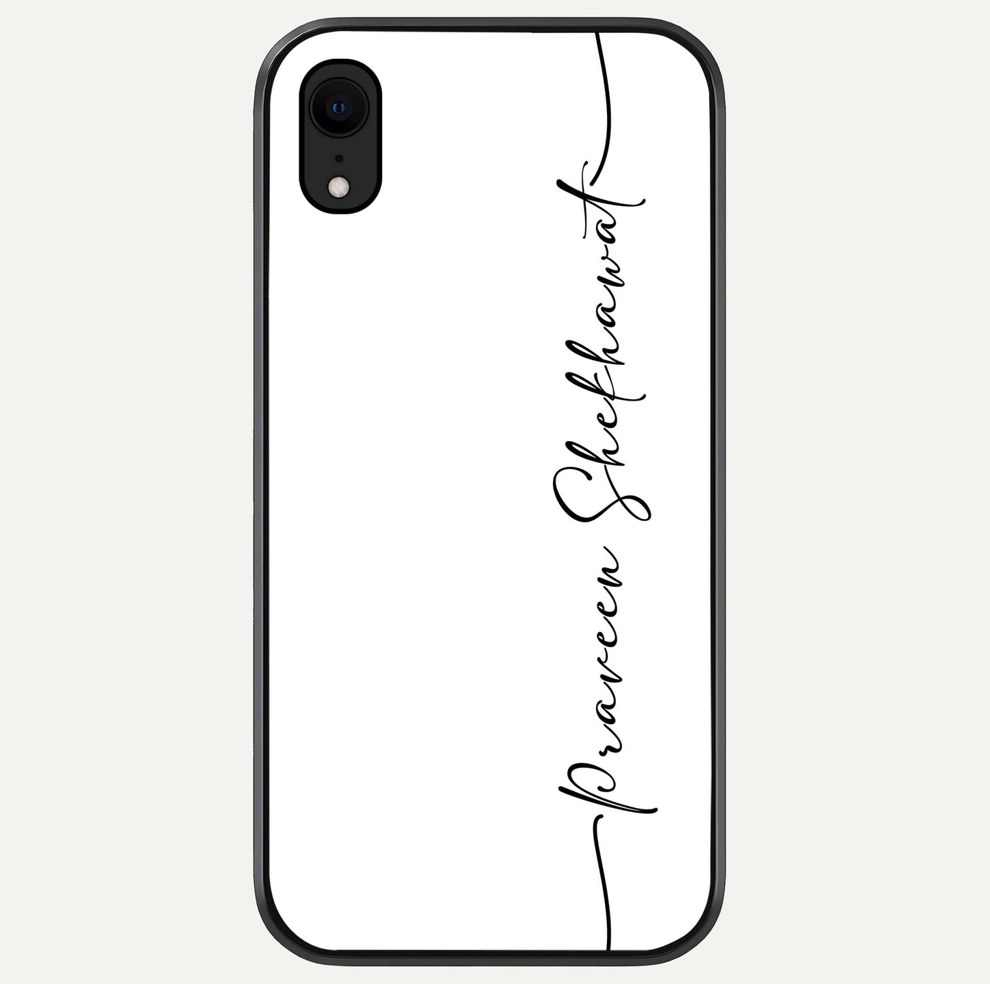 White Tune Custom Name Glass Case For iPhone 16 Pro by Custom World