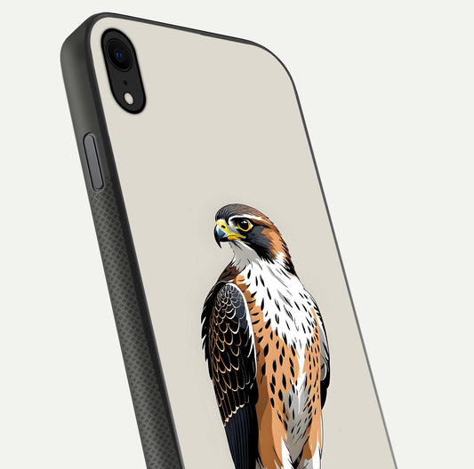 Clever Eagle Glass Case for iPhone Xr close-up highlighting eagle detail and HD reflection