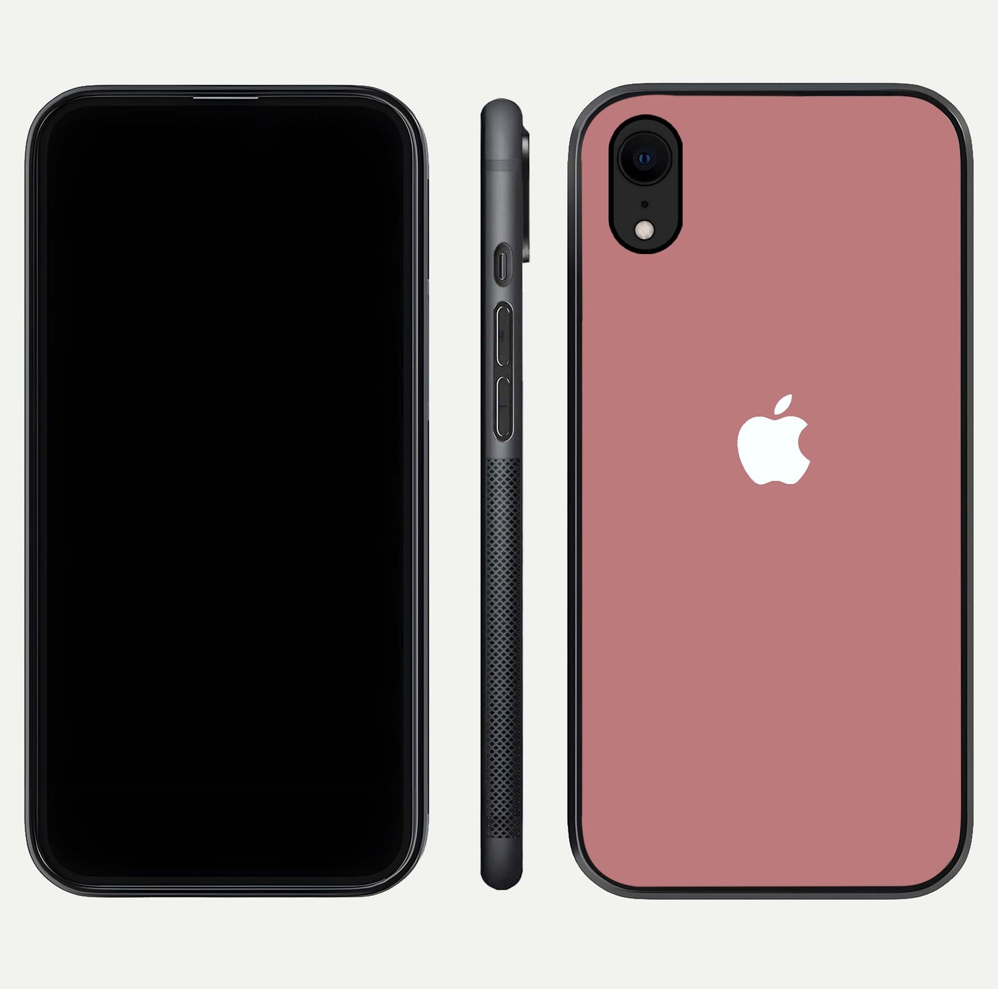 Apple Harmony Glass Case for iPhone Xr front and back mockup showing harmony pattern and clean edge design