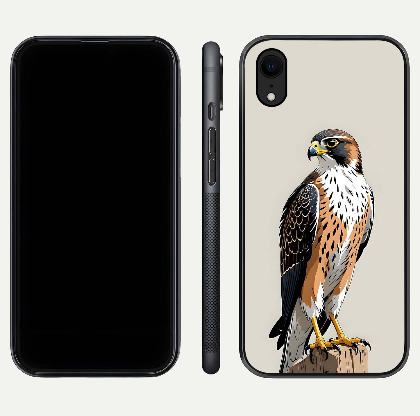 Clever Eagle Glass Case for iPhone Xr dual-view layout showing design symmetry and smooth finish