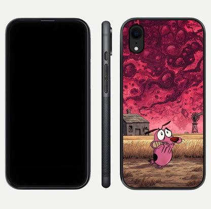 Courage Under Sky Glass Case for iPhone Xr dual-view layout displaying text alignment and glass finish