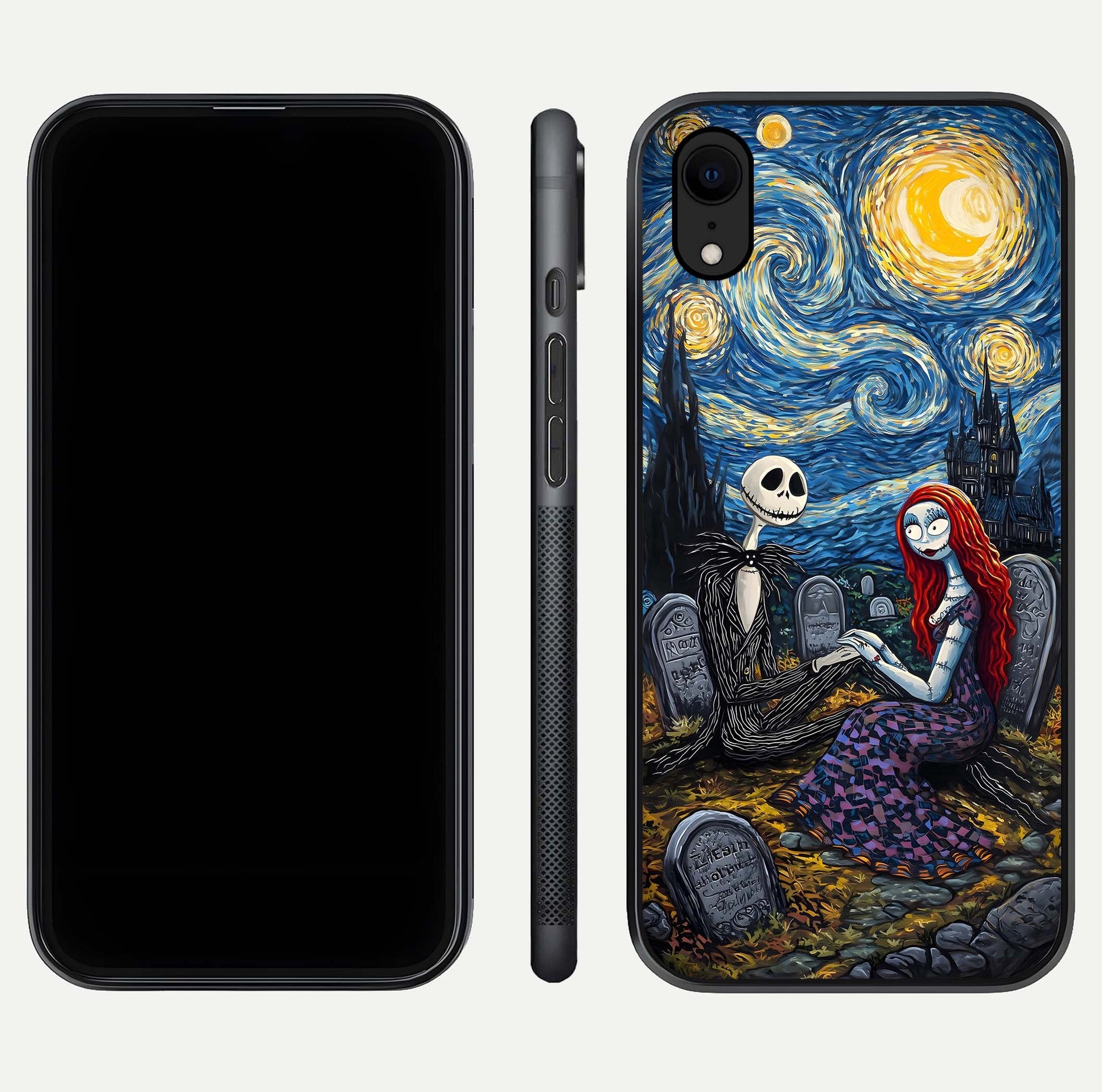 Eternal Night Love Glass Case for iPhone Xr dual-view layout displaying HD art and curved polish