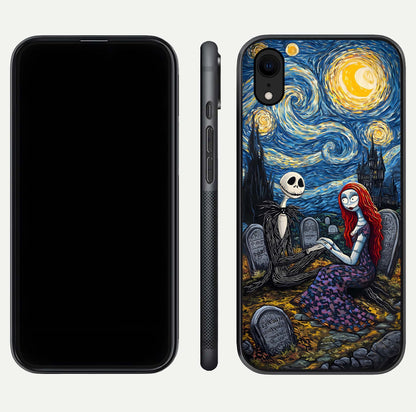 Eternal Night Love Glass Case for iPhone Xr dual-view layout displaying HD art and curved polish