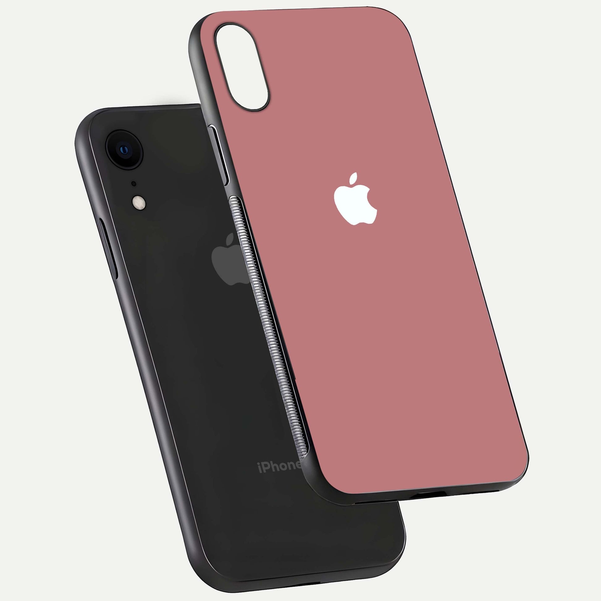 Apple Harmony Glass Case for iPhone Xr floating dual view capturing reflective texture and premium protection