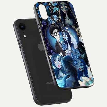 Butterfly Ghost Soul Glass Case for iPhone Xr floating mockup showcasing spirit-like butterfly detail and gloss