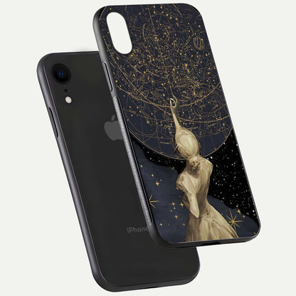 Taylor Swift Girl Glass Case for iPhone Xr floating dual-view mockup displaying gloss and stylish artwork