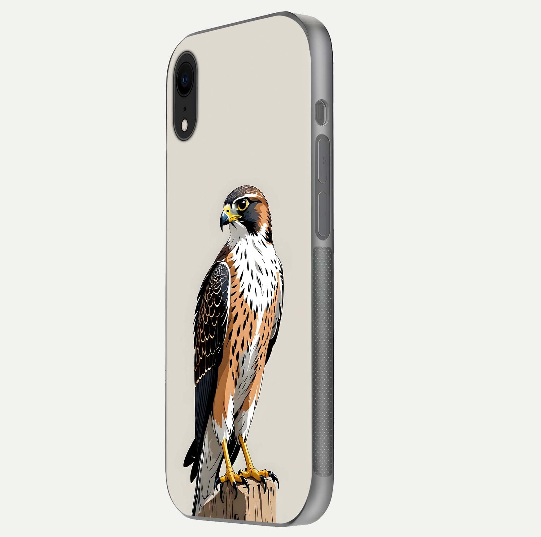 Clever Eagle Glass Case for iPhone Xr side-angle photo capturing edge polish and shine reflection