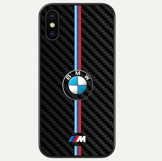 BMW Pattern Glass Case For iPhone Xs by Custom World