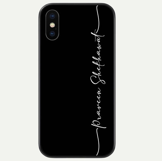 Black Tune Custom Name Glass Case For iPhone 16 Pro by Custom World