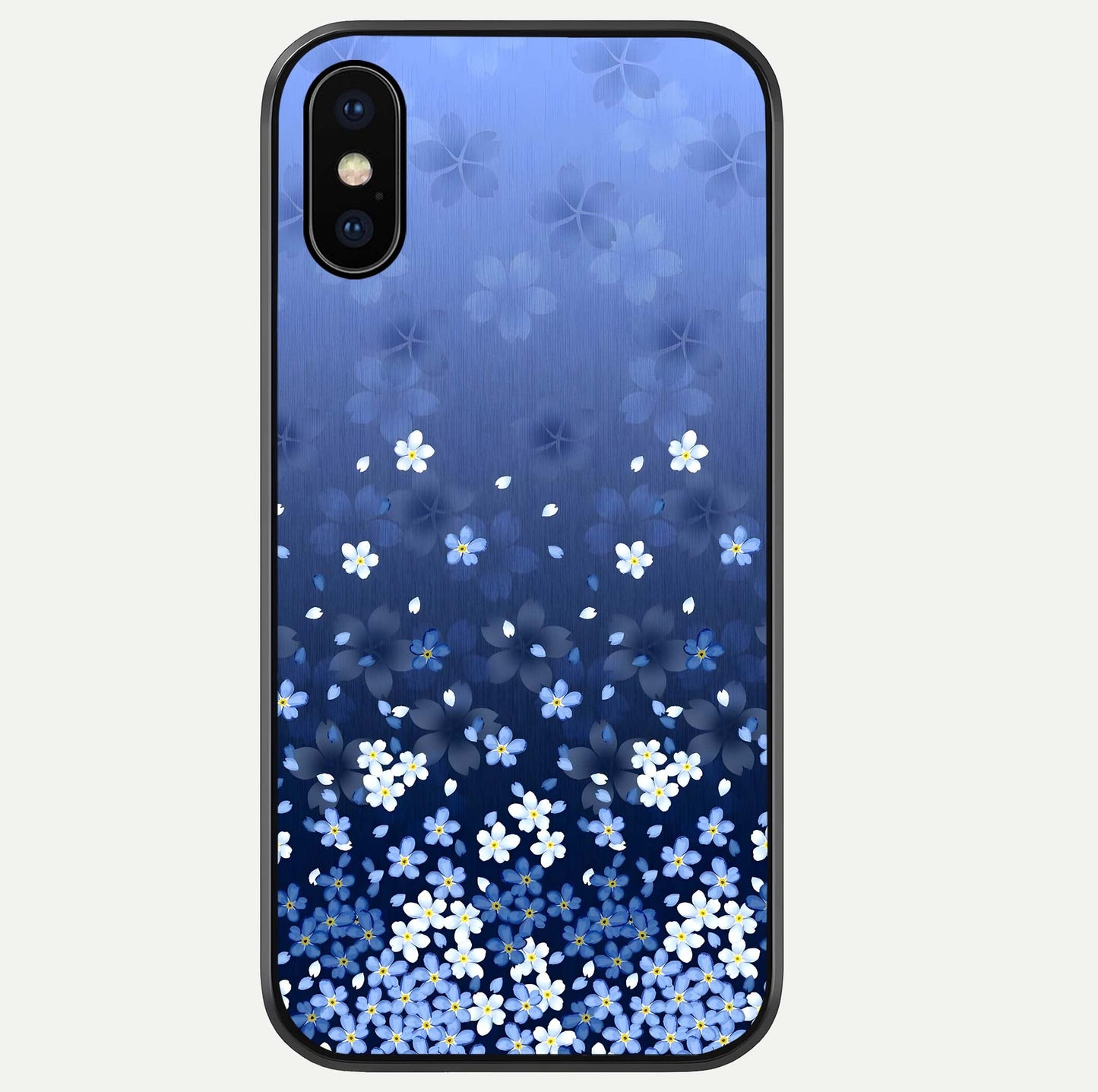 Blue Starry Glass Case For iPhone Xs by Custom World