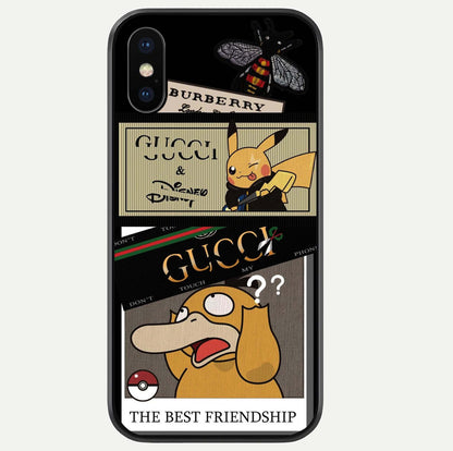 Cartoon Brand Play Mashup Glass Case For iPhone Xs by Custom World