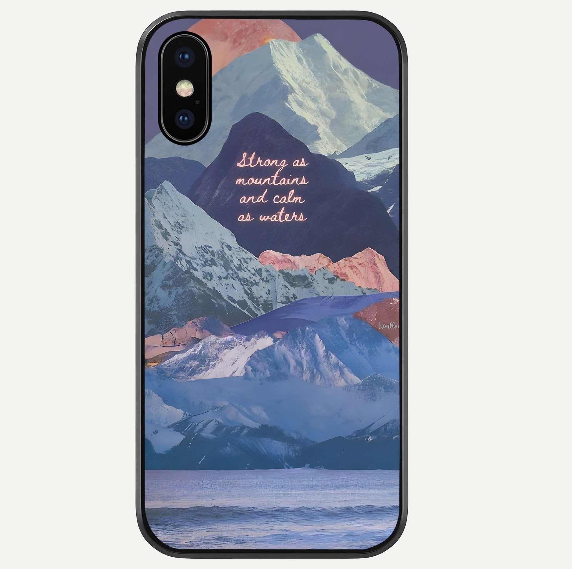 Celestial Mountain Calm Glass Case For iPhone Xs by Custom World