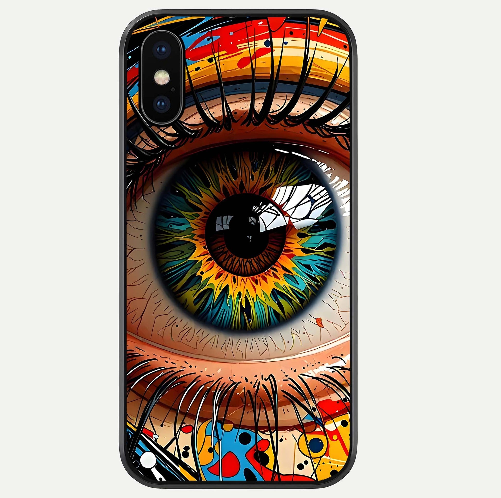 Colorful Eye Glass Case For iPhone Xs by Custom World