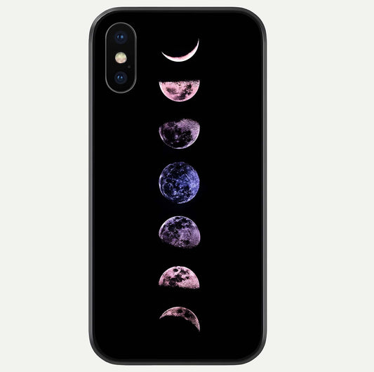 Crimson All Planets Glass Case For iPhone Xs by Custom World