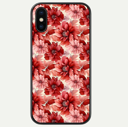 Crimson Love Petals Glass Case For iPhone Xs by Custom World