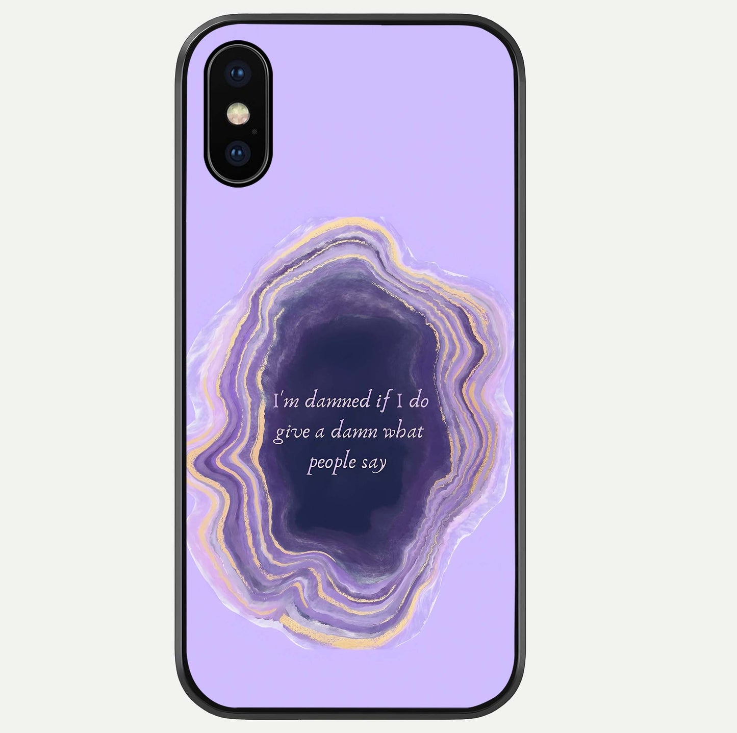 Damned People Quote Glass Case For iPhone Xs by Custom World