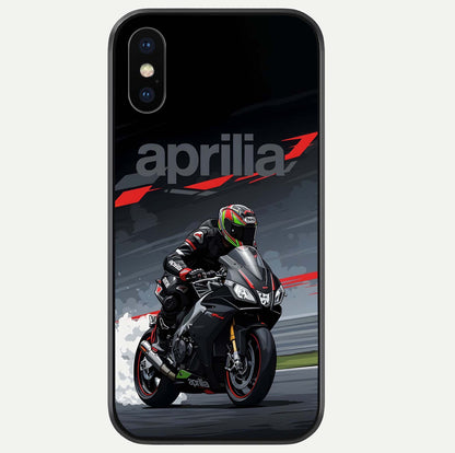 Dark Aprilla Glass Case For iPhone Xs by Custom World