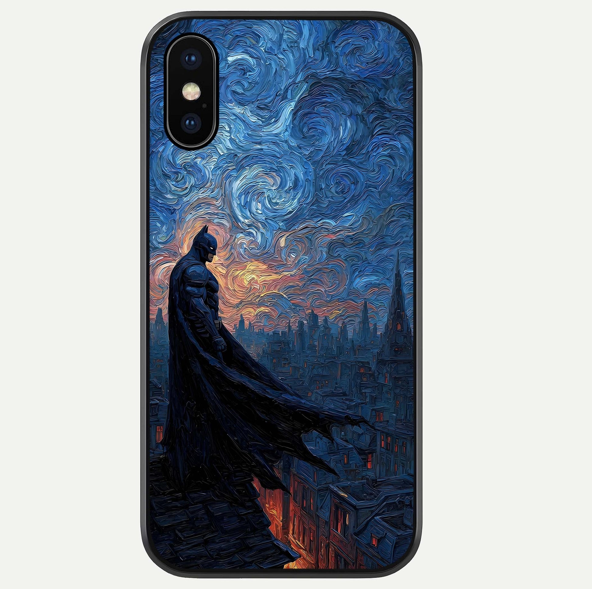 Dark Knight Dusk Glass Case For iPhone Xs by Custom World