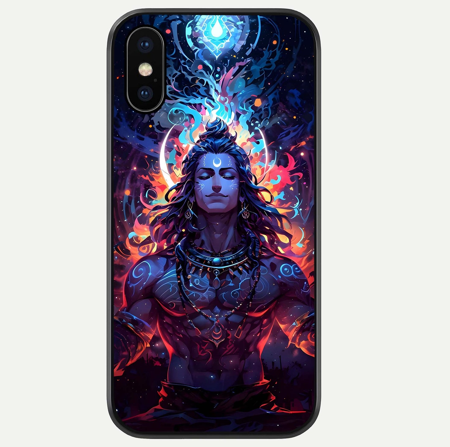 Divine Fire Shiv Glass Case For iPhone Xs by Custom World