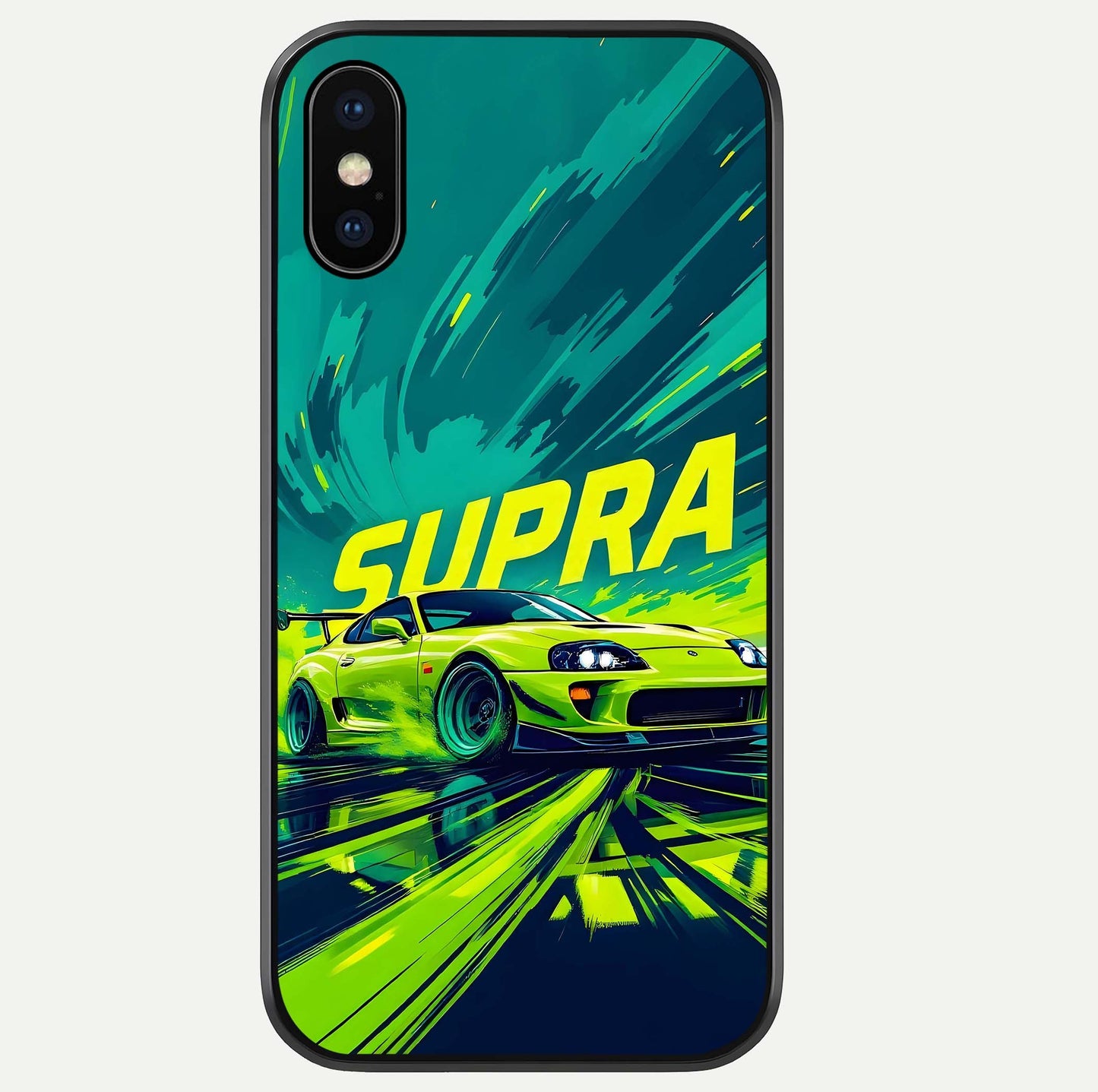 Electric Supra Thunder Glass Case For iPhone Xs by Custom World