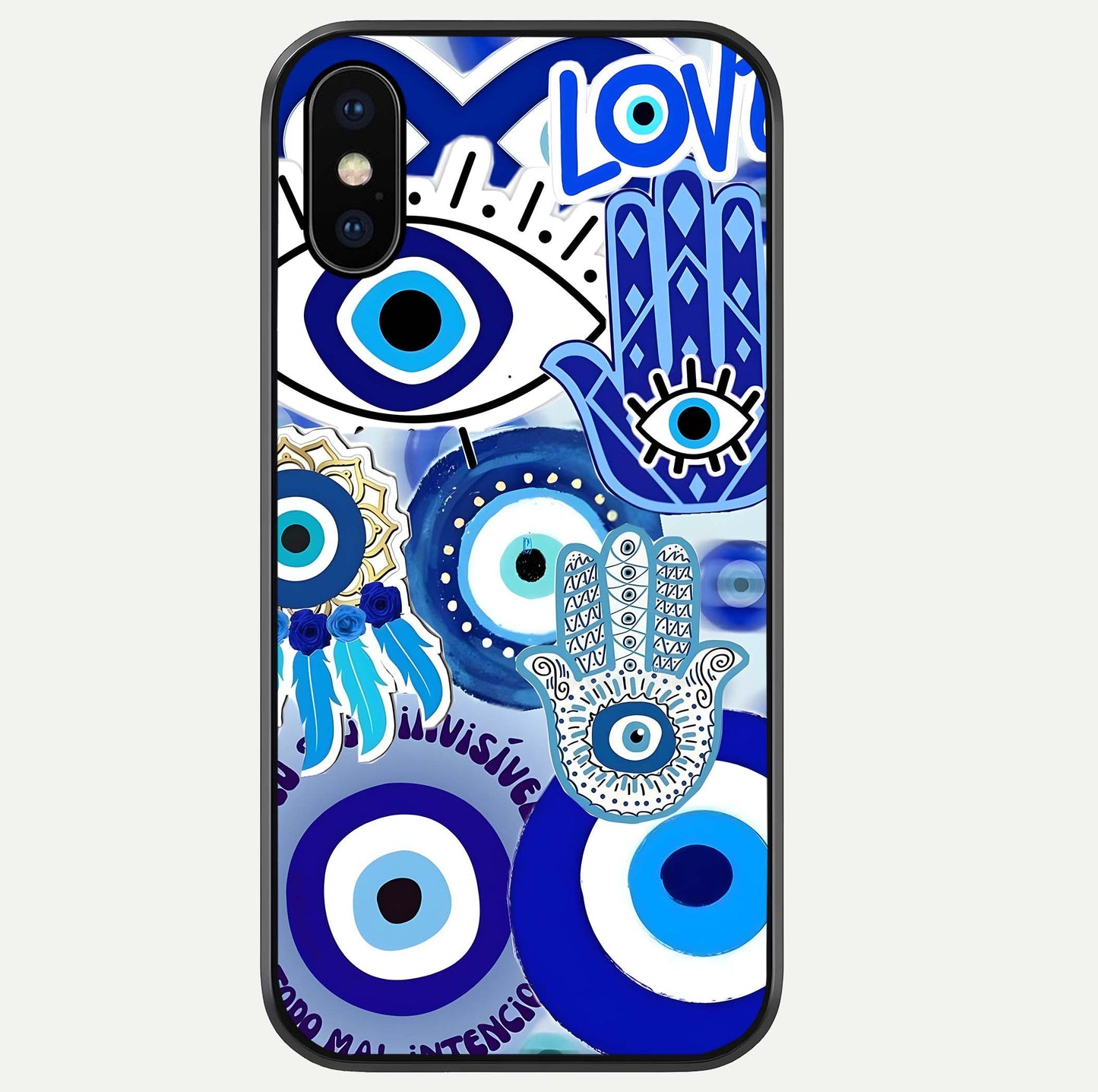 Evil Eyes Dream Glass Case For iPhone Xs by Custom World