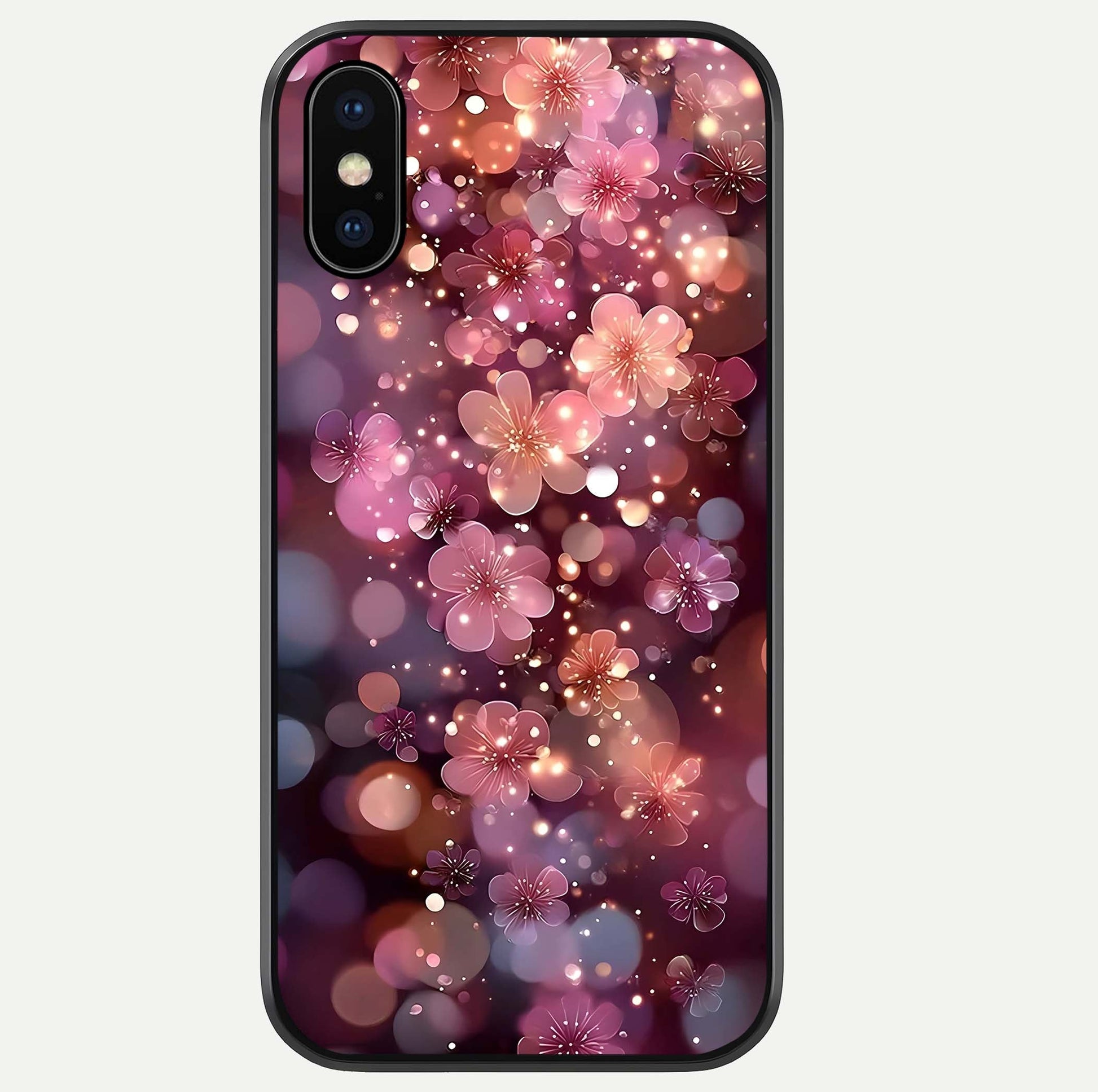 Glowing Petal Bliss Glass Case For iPhone Xs by Custom World