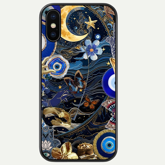 Golden Moon Magic Glass Case For iPhone Xs by Custom World